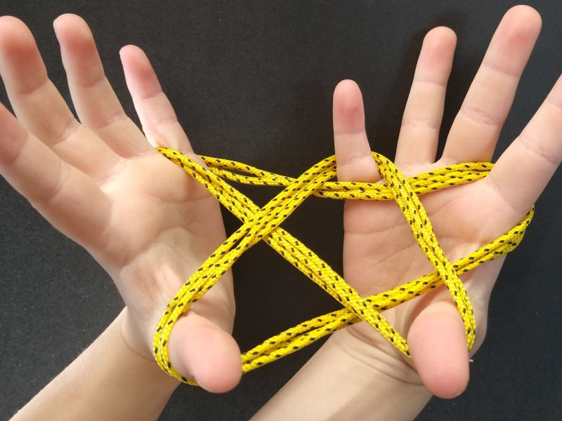 Ein Fadenspieltrick, der Stern