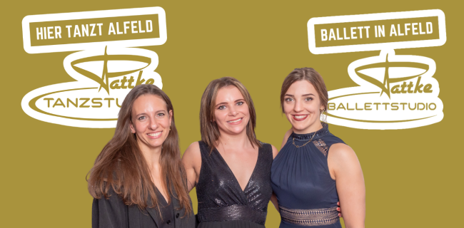 Tanzstudiologo und Kursleiter Emelie, Alexandra und Alina