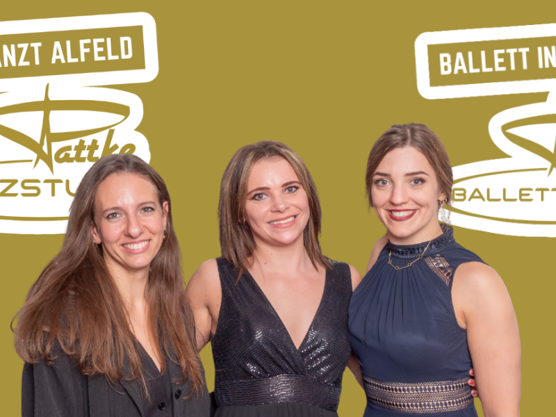 Tanzstudiologo und Kursleiter Emelie, Alexandra und Alina