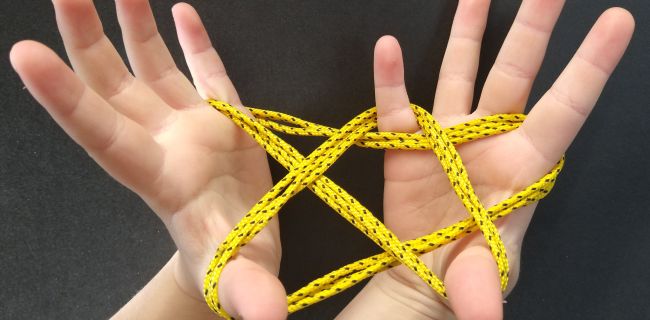 Ein Fadenspieltrick, der Stern